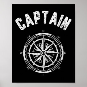 Fun Boating Shirt Retro Nautical Gift Cool Boat Ca Poster