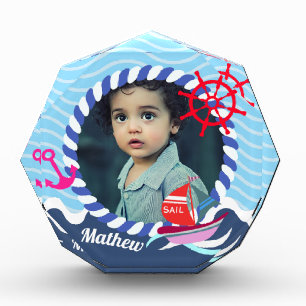 Fun Boats Photo Blue Navy Block