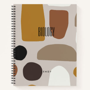 Fun BOHO Earth Tones Subject Name Composition Notebook