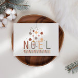 Fun Boho Pastel Noel Christmas Card<br><div class="desc">NoelChristmas Holiday Card.  Add your own message to the back.</div>