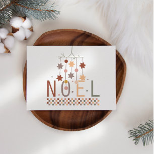 Fun Boho Pastel Noel Christmas Card