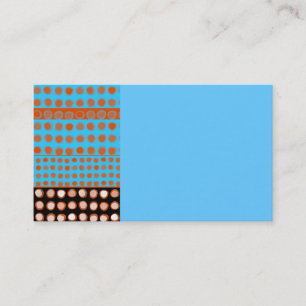 fun  bold and colourful dot pattern on turquoise business card