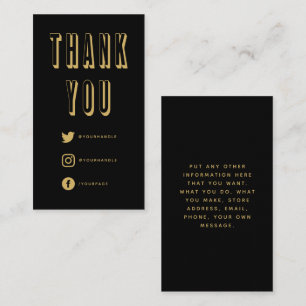Fun bold thank you Enclosure Card