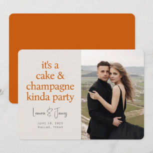 Fun Bold Typography Burnt Orange Wedding Save The Date