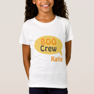 Fun Boo Crew Orange Personalise Kid's Name T-Shirt