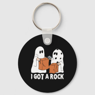 Fun Boo Ghost Scary I Got A Rock Halloween Key Ring