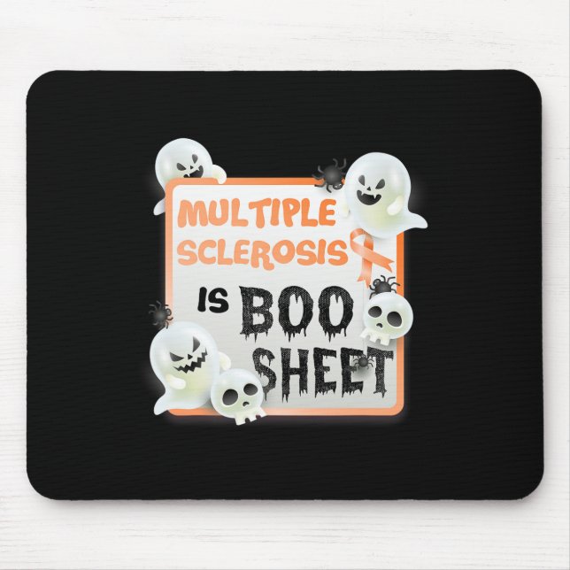 Fun Boo Halloween Ghost Ms Multiple Sclerosis Is B Mouse Mat (Front)