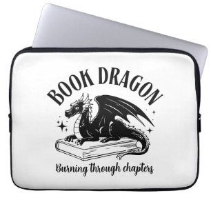 Fun Book Dragon Fantasy Reader  Laptop Sleeve