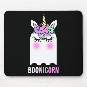 Fun Boonicorn Gift Ghost Unicorn Boo Retro Hallowe Mouse Mat