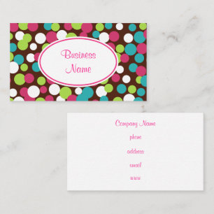 Fun Bouncing Dots Business Card