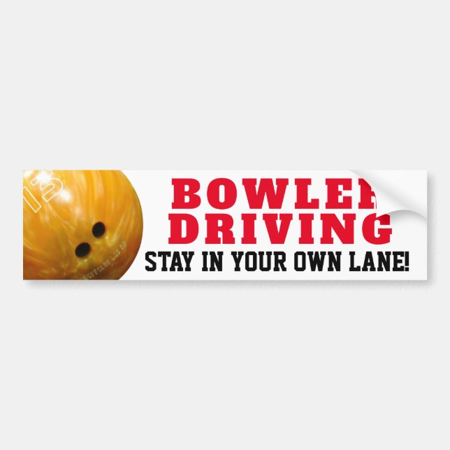 Fun Bowler Bowling Fan Bumper Sticker (Front)