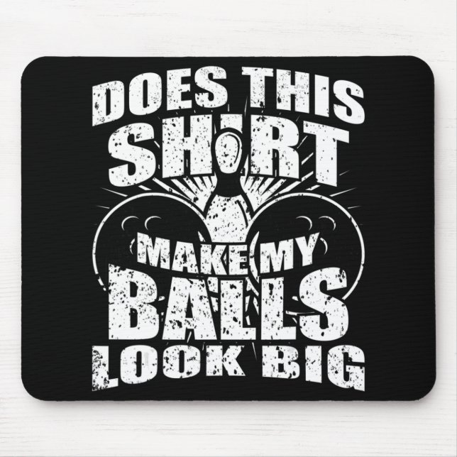 Fun Bowling Ball  - Gag Gift Bowling  for Men Mouse Mat (Front)