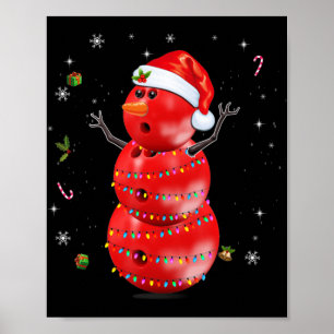 Fun Bowling  for Boys Girls Christmas Snowman Bowl Poster