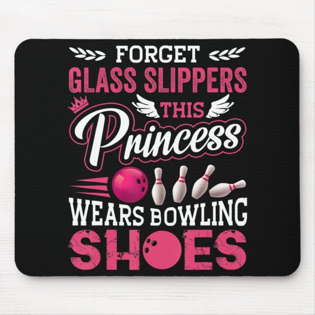 Fun Bowling  For Women Girls Kids Mum Wife Mouse Mat (Front)