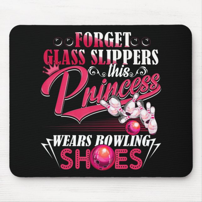 Fun Bowling  For Women Girls Kids Mum Wife  Mouse Mat (Front)