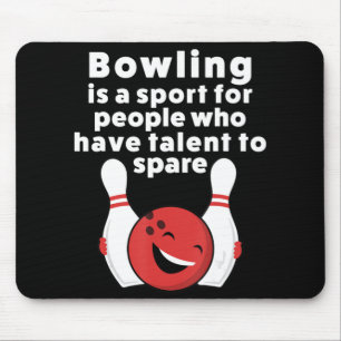 Fun Bowling  For Women Men Or Kids Mouse Mat