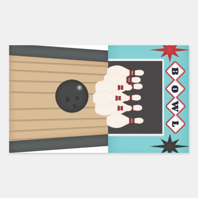 Fun Bowling Lane sports sticker (Front)