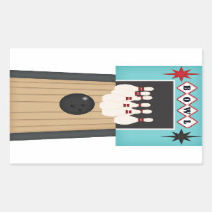 Fun Bowling Lane sports sticker