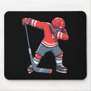 Fun Boy Kid Ice Hockey Dab Apparel Mouse Mat