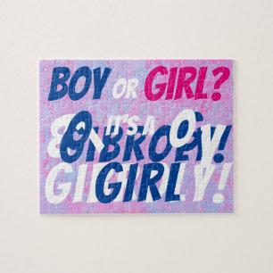 Fun "Boy or Girl?" Gender Reveal Jigsaw Puzzle
