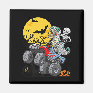 Fun Boys Halloween Monster Truck Pumpkin Mummy Din Magnet