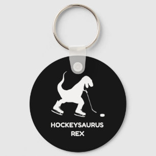Fun Boys Ice Hockey T Rex Dinosaur Key Ring