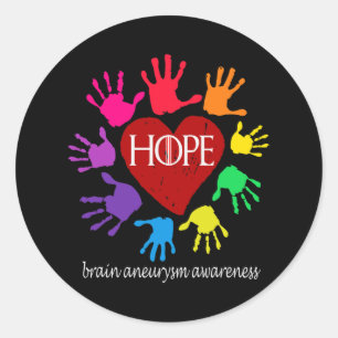 Fun brain aneurysm warrior1 classic round sticker