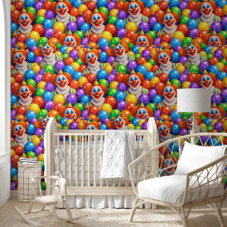 Fun break clowns and colourful balls wallpaper bol