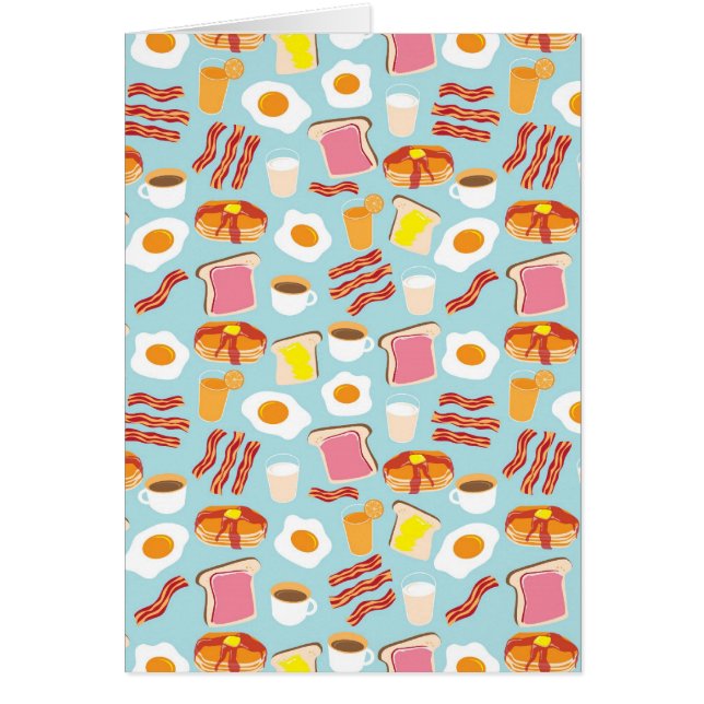 Fun Breakfast Food Illustrations Pattern (Front)