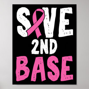 Fun Breast Cancer Awareness Month Save Second 2nd Poster