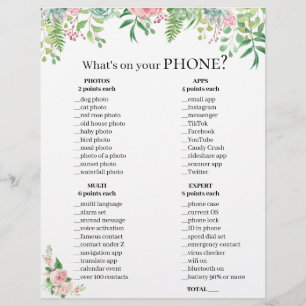 Fun Bridal Shower 💍 Phone Game – Who has what?