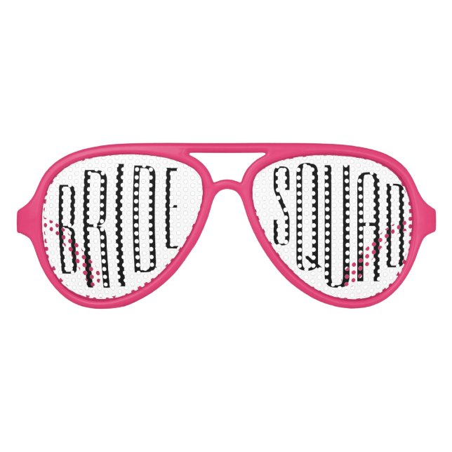 Fun Bride Squad Bachelorette Wedding Party Favours Aviator Sunglasses (Front)