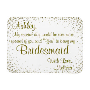 Fun Bridesmaid Invitation Magnet