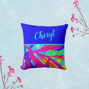 Fun Bright Colourful Modern Personalised Cushion