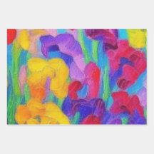 fun bright colourful watercolor floral pattern