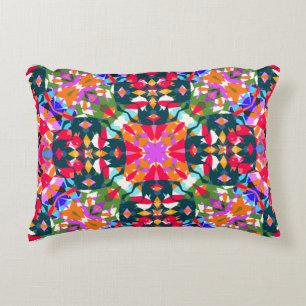 Fun Bright Pattern Modern Eclectic Dopamine Decor Decorative Cushion