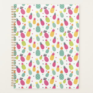 Fun Bright Tropical Pineapple pattern Planner