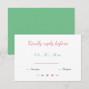 Fun & Bright Wedding Response RSVP CARD