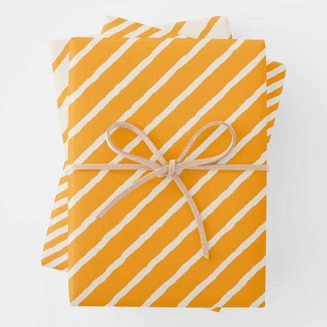 Fun & Bright Yellow & Cream Squiggly Lines Wrapping Paper Sheet (Fun & Bright Yellow & Cream Squiggly Lines Wrapping Paper Sheets)