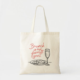 Fun Brunch Lovers Trendy Breakfast Doodle Quote Tote Bag