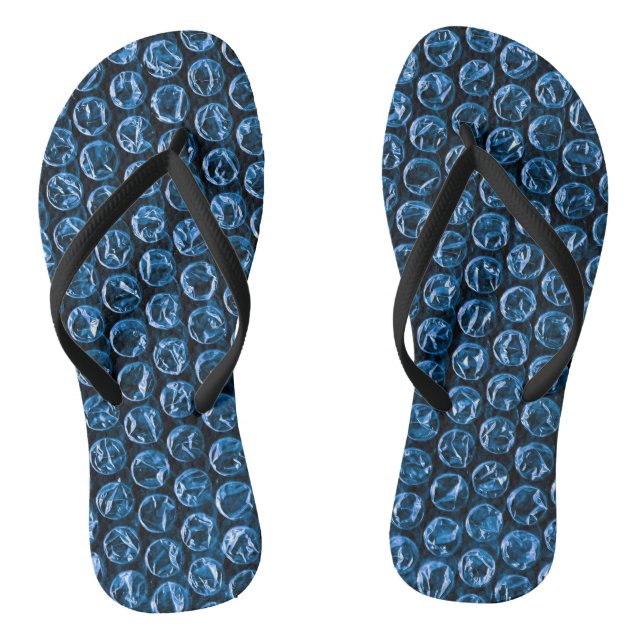 FUN Bubble Wrap Blue Flip Flops (Footbed)