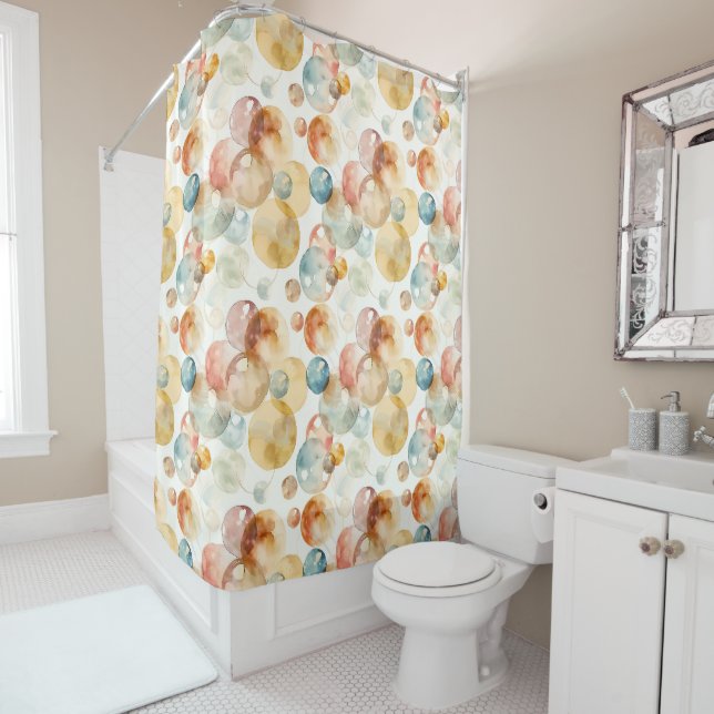 Fun Bubbles Shower Curtain (In Situ)