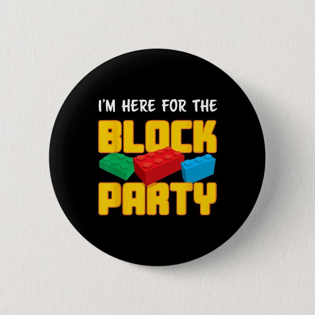 Fun Building Blocks Block Party Pre-K Men Women Ki 6 Cm Round Badge (Front)