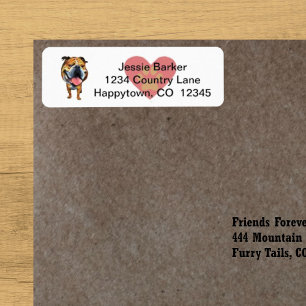 Fun Bulldog Return Address Label