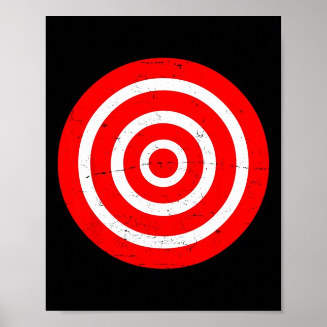 Fun Bullseye Target Bulls Eye Prank Gift-archery T Poster (Front)