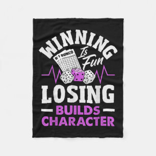 Fun Bunco Dice Game Fan Heartbeat For Bunco Bash G Fleece Blanket