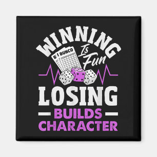 Fun Bunco Dice Game Fan Heartbeat For Bunco Bash G Magnet