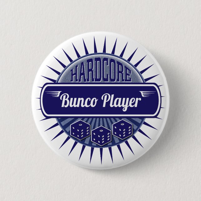 Fun Bunco Party Dice Game Night 6 Cm Round Badge (Front)