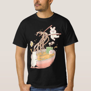 Fun Bunny Rabbit Ramen Noodle Soup Anime Kawaii Ae T-Shirt