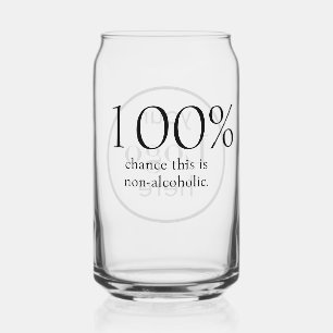 Fun Business Logo Sober Bar Can Glass